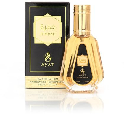AYAT PERFUMES – Eau de Parfum Arab en Spray 50 ml Mixte Pour Femme Homme Fabriqué à Dubaï Senteur Orientale (Jumrah)