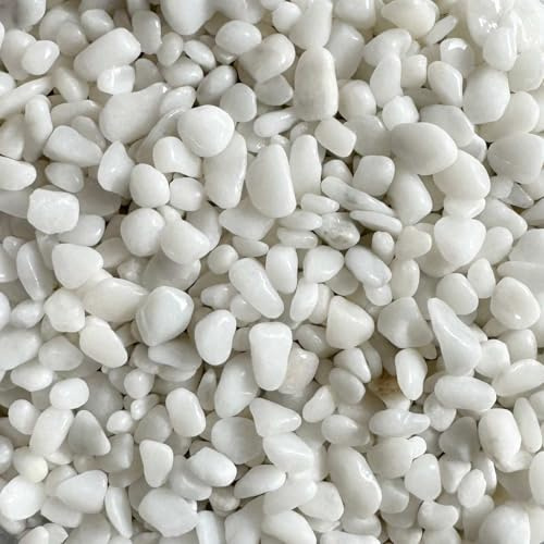 Steinteppich Epoxidharz Set Innen & Außen (ca. 28kg / 2-2,5m²) | 16 Farben | 25kg 2-4mm Marmorkies + 3L, 2K Epoxidharz Bindemittel | Für Balkon, Terrasse, Treppen, Garage (Bianco Carrara)