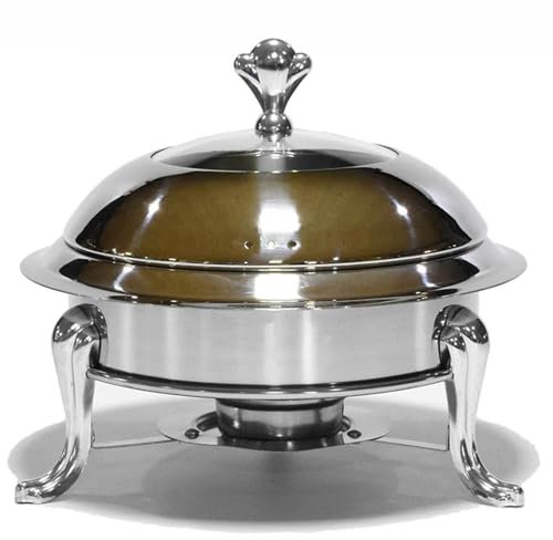 Juego de calientaplatos para bufé, juego de calientaplatos redondos para bufé, juegos de calientaplatos y calentadores de comida para bufé de acero inoxidable para fiestas, reuniones y bodas, B-22 c