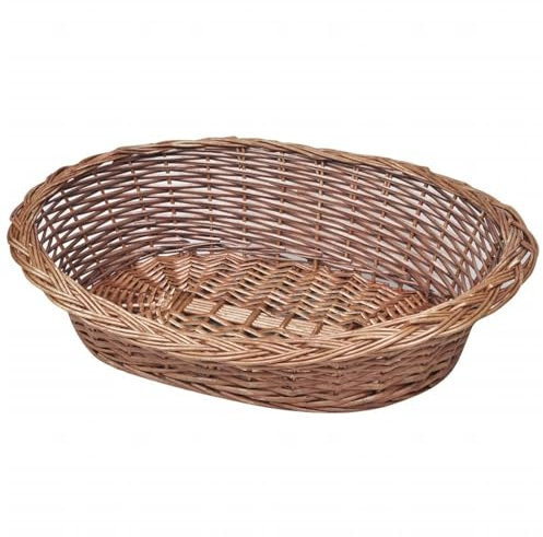 Juroupi Willow Dog Basket/Pet Bed Natural 70 cm,Willow Dog Basket,Dog Bed,Dog Basket Bed-170341