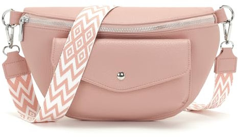 Atgbiem 9 Farben Bauchtasche Damen 2025 Umhängetasche Damen Klein Crossbody Bag Rosa Kleine Handtasche Schönes Geburtstagsgeschenk für Frauen