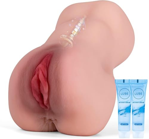 Fengfeiyan Brown Electric Male Masturbator Vibrating Sucking Pump Hands Free Pocket Trainer Realistic and Tight Sex Toys for Men Sex Toys4couples Men & Women Male Toy Magnetic Closure 2.16 LB