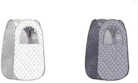 Sauna a vapore, Tenda Per Sauna Pieghevole Per Domestica Spa Steamer Con Generatore Di Vapore Da 3 Litri E 1000 W Camere Portatili Per Tutto Il Corpo Personale,per casa SPA Bagno Hotel(Grey-Set)