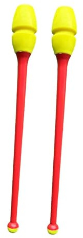 Harilla 2 bâtons de Gymnastique Rythmique de 35 cm (13,78 Pouces), pour Enfants et Adultes, Outil d'exercice, équipement d'entraînement de, Style H