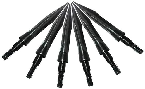 6 Pieces 125 Grain Carbon Steel Hunting Broadhead Archery Arrowhead Shooting Point Tip for Crossbow Compound Recurve Bow Arrow Shafts