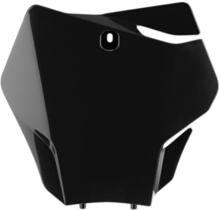 POLISPORT 8668100005 OEM Replica Front Number Plate Made of Durable and Resistant Glossy Plastic Compatible with Motorcycles Gas Gas in Black