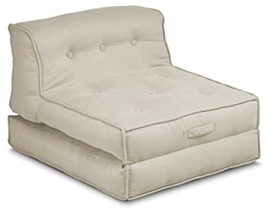 Fauteuil inclinable PIA de la Collection Atlantic Home, Velours, Texture Fine crème, Fauteuil XXL, 106x125x86 cm (LxPxH)