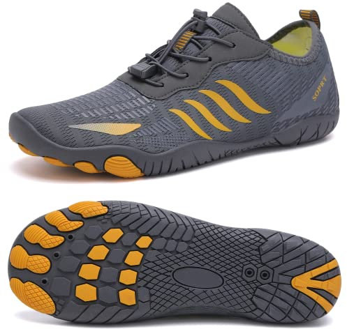 Barefoot Shoes Womens Mens Wide Toe Box Water Shoes Barefoot Trainers Women Men for Walking Running Gym Beach Surf Driving
