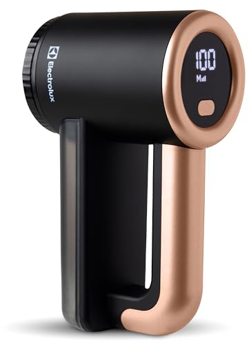 Electrolux Rechargeable Fabric Shaver & Lint Remover for Clothes, Furniture, Sofas, Blankets with LED Display, 3-Speed Portable Electric Pill Cutter - Removes Lint, Pill, & Fuzz - Black