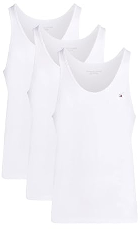Tommy Hilfiger Herren 3er Pack Tank Tops Rundhalsausschnitt, Weiß (White/White/White), XXL