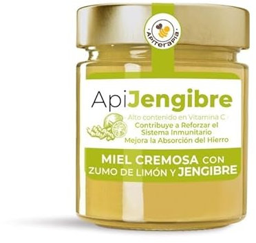 ApiJengibre Miel Cremosa Con Jengibre Y Limón - Tarro 250g