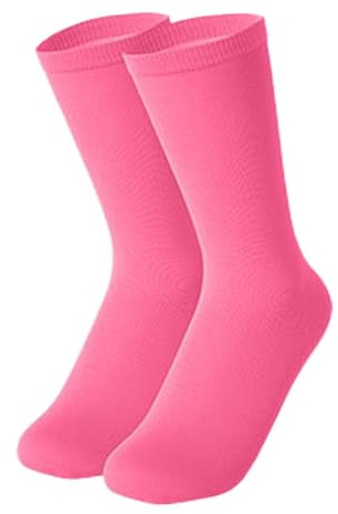 kowaku Ice Skating Socks, Solid Color Skate Socks, Breathable Soft Figure Skating Socks Knee High Tights for Ice Skates, Pink