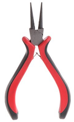 Alicates de punta redonda de 130 mm pulidos para mango de cabeza, herramienta para hacer joyas y cuentas