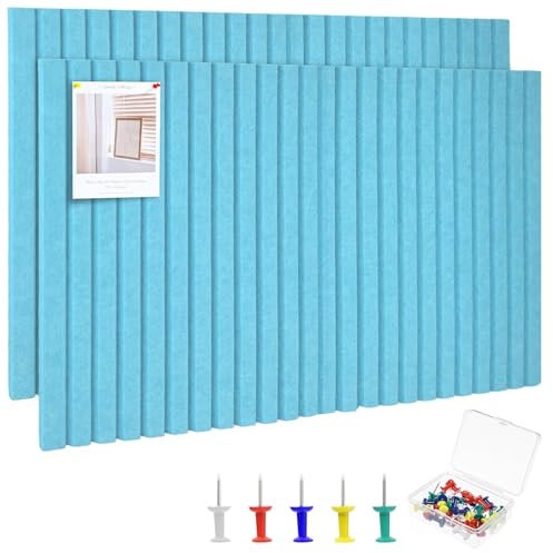 Whemyreat Bacheca in feltro, autoadesiva, 60 x 40 cm, in sughero, grande, con 30 spille per ufficio, soggiorno, camera da letto (verde)