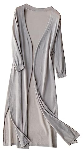 Tunn kofta dam lång bomull linne cardigan lätt andas blusjacka öppen front baddräkt cover up Hawaiian beach skjortor sommar muslin blus långärmad skjorta sommarjacka