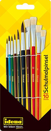 Idena 626052 Schulmalpinsel-Set 10 teilig (Pinsel)