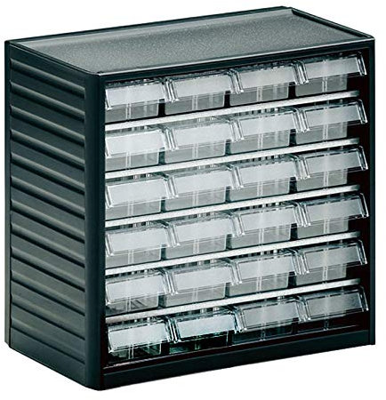 Treston Kleinteilemagazin 291-3, BxTxH 310x180x290 mm, 24 Schubladen, Grau