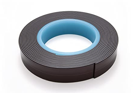 Selbstklebendes Magnetband, 25.4mm x 30m Rolle – zuschneidbares Magnetband, stark haftend, Befestigungsmittel, Magnetklebeband