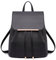 Miss Lulu Rucksack Damen Kunstleder Rucksack Damen Elegant Rolltop Rucksack Damen Tunnelzug-Design Cityrucksack Tasche Schulrucksäcke