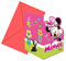 Procos 87867 - Einladungen Minnie Happy Helpers, 6 Stück mit Umschlag, Größe 14,5 x 9,5 cm, Kinder-Geburtstag, Mottoparty, Karneval