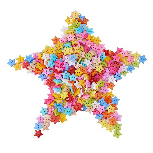 nbeads 1000Pcs 12mm Nähen Knöpfe Acryl Stern Kinder Knöpfe Für DIY Handwerk und Verzierungen