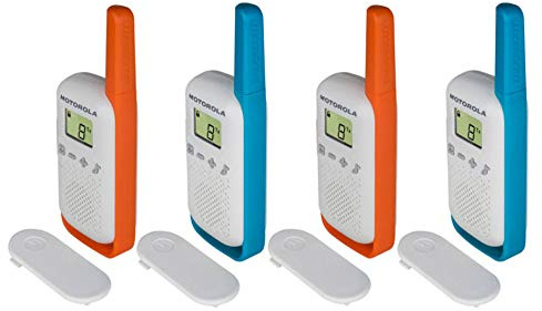 Motorola Uni T42 Quad Pack Walkie-Talkie, blau orange, 13x2.5x4.5 cm
