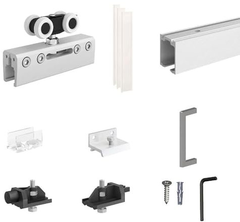 Système coulissant SLID'UP 190 pour porte en verre - rail 1,94 m - 100 kg