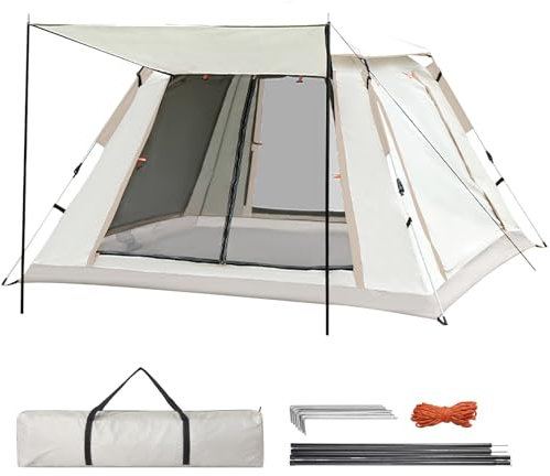 Anttyscar Wurfzelt Outdoor,Pop Up Zelt Für 3-4 Personen,Camping Zelt,Vollautomatisches Faltzelt Mit Schnellöffnung，Regendichtes,Winddichtes und Atmungsaktives Zelt