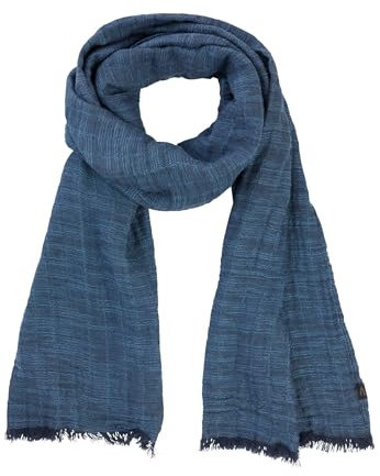camel active Herren Schal aus reiner Baumwolle Dunkelbau, menswear-OS