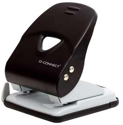 Locher Q-Connect KF14221, Metall, 40 Blatt, schwarz