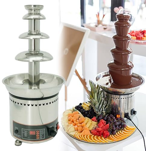 Kommersiell chokladfontänmaskin, chokladfontäner för bröllop och fester, chokladfontänmaskin för Queso, godis och likör,4tiers