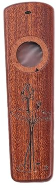 Walfront Wood Kazoo, Stressavlastning Genom Musik, Lätt Att Spela, Släppa Ut Musikalisk Kreativitet med Utbytbar Flöjtfilm för Nybörjare för Vuxenmusik (Sapele trä)