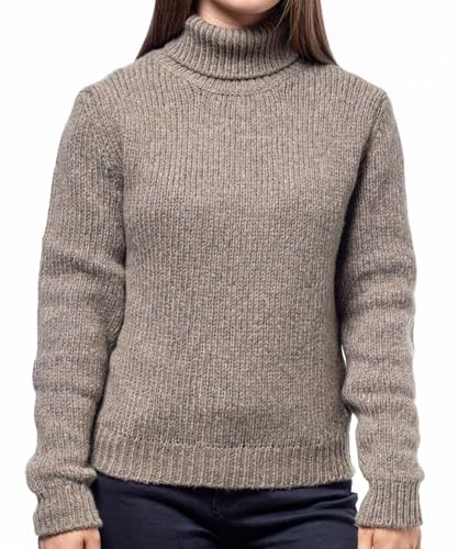 Maglifilo Maglione Donna Invernale Collo Alto in Lana Merino – Dolcevita Morbido, Caldo e Leggero – Maglia Grossa Ideale per l’Inverno Freddo e la Montagna, Confezione Regalo Inclusa (Cammello)
