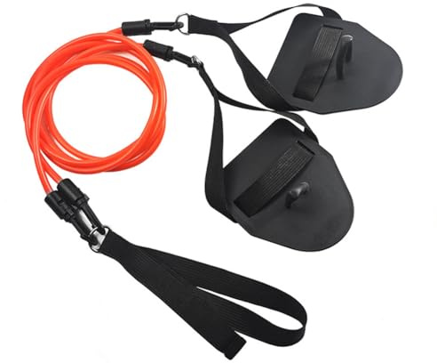 Osmond Professional Resistance Rope Swimming Trainer Hand Paddle Free Simulation Training Adult Children' S Red 30 Pounds