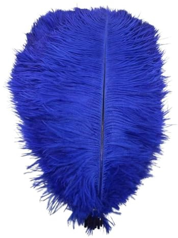 LUYSGBXR Fjädrar 35–40 cm för hantverk, hotell, fest, bröllopsdekorationer, svarta och vita fjädrar, Kunglig blå, 100pcs
