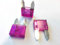 10 x Flachstecksicherung Mini-Sicherung 3A / 32V / lila