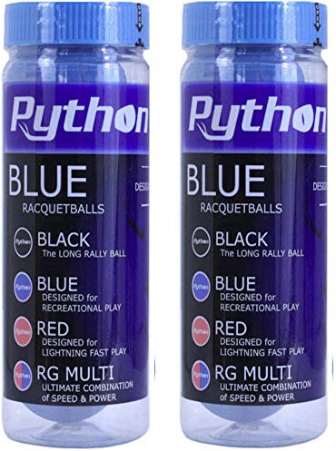 Python Schlägerbälle, 3 Bälle, Standardfarbe mit Turnier-Qualität, Blau