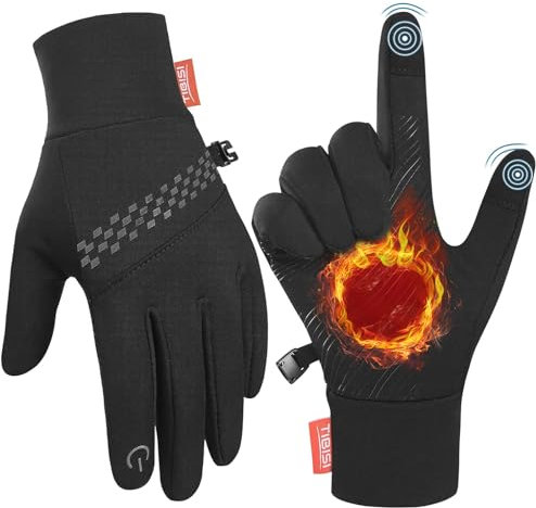 Ruixue Thermo Handschuhe Herren Damen - Winter Warme Beheizbare Winterhandschuhe FahrradHandschuhe Skihandschuhe, Winddichte Sporthandschuhe für Laufen, Fahren, Radfahren, Wandern