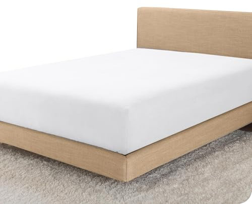 Linens World Egyptian Cotton Fitted Sheets King Size Breathable, Anti Wrinkle 40cm Deep Pocket 200 Thread Count Bed Sheets Bedding & Linen 152 X 200-CM White Bedding King Size Fitted Sheets