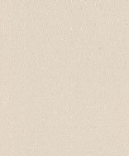 Rasch tapeter 633771 – unik tapet av fleece i ljusbeige från kollektionen Color your life – 10,05 m x 0,53 m (L x B):