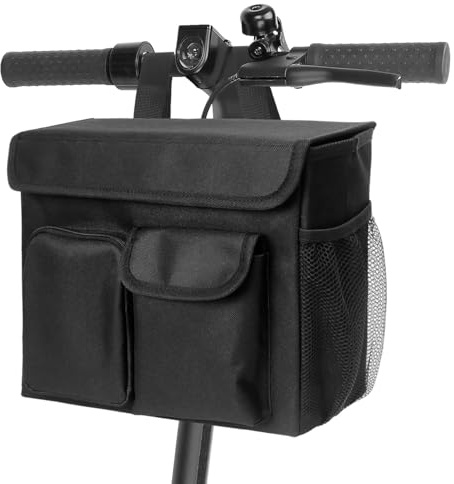 BOHEMIABY Electric Scooter Basket - Convenient Mobility Scooter Bag With 14-In Laptop Pocket and Cup Holders, Easy Installation for Bike, Mobility Scooter Accessories for Adults