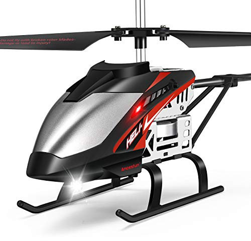 Ancesfun Hubschrauber Ferngesteuert, RC Helikopter Gyro Höhe Halten Flugzeug Fernbedienung mit LED Leucht 3.5 Kanal 2.4 Ghz Mini Helicopter Indoor Spielzeug für Kinder Mädchen Jungen 14 15 16 17+