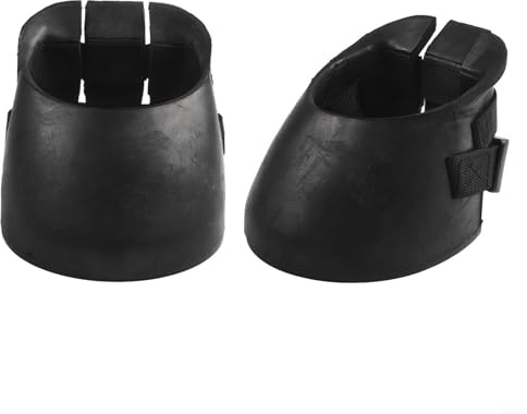 Par de botas de goma para cascos de caballo, zapatos de protección antideslizantes y protectores de pezuñas lesionadas, cuidado de heridas para el cuidado de heridas y recuperación de lesiones (S)