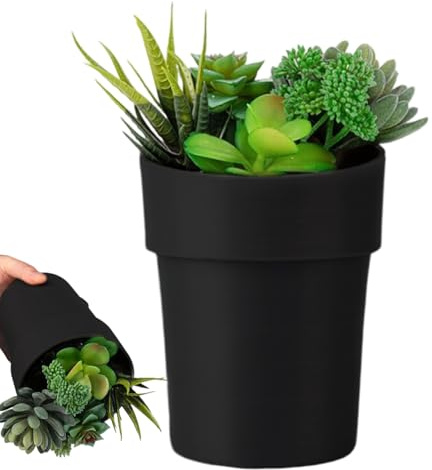 Cassaforte Vaso di Fiori a Doppio Fondo - Nascondiglio Segreto per Soldi e Chiavi | Scatola di Sicurezza Occulta | Contenitore Nascosto Impermeabile per Giardino e Interno, Serratura a Chiave