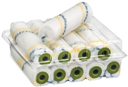 Colorus Heizkörperrollen 10 cm – 10er Set Nylon Farbwalzen | 6 mm Flor, spritzarm & lösemittelbeständig | Lackierrollen für Epoxid, Grundierung, 2K-Lacke