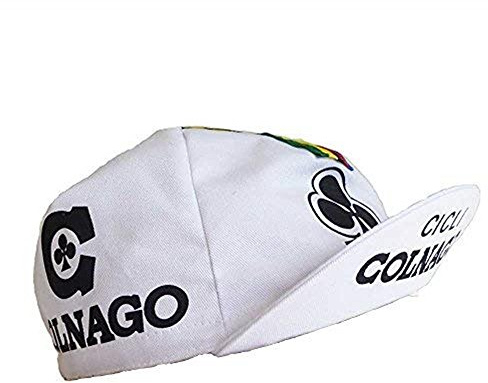 Retro cycle team cap Vintage fixie Colnago Cicli White
