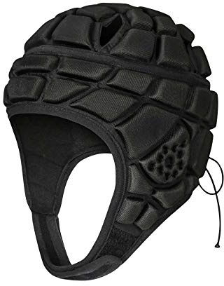 DGXINJUN Soft Shell Flag Football Helmet, 7v7 Rugby Helmet, Scrum Cap, Soccer Padded Headgear, Adjustable Head Protector for Youth Kids Adults