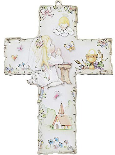 Kinderkreuz Taufkreuz Taufgeschenk Mädchen 15,5 x 10,5 cm