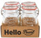 HELLO PEARL Mason Jar Mariposa Bügelverschluss – 500ml 4er Set | hochwertiges Drahtbügelglas zum Fermentieren & einkochen, Aufbewahrung von Lebensmittel mit dem Swing Top Glasbehälter