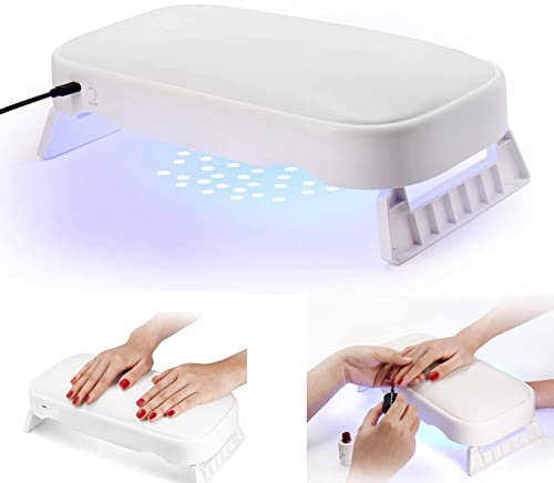 Sèche-ongles UV LED 48W avec oreiller de repose-bras de manucure, durcissement de tous les gels pour ongles, repose-bras